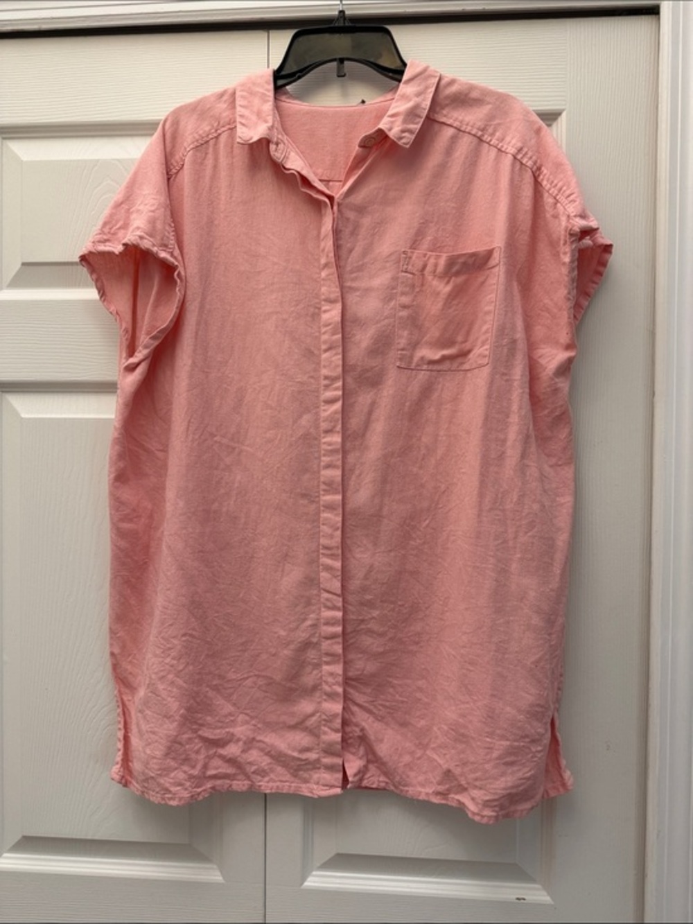 Light Pink Button-Front Tunic